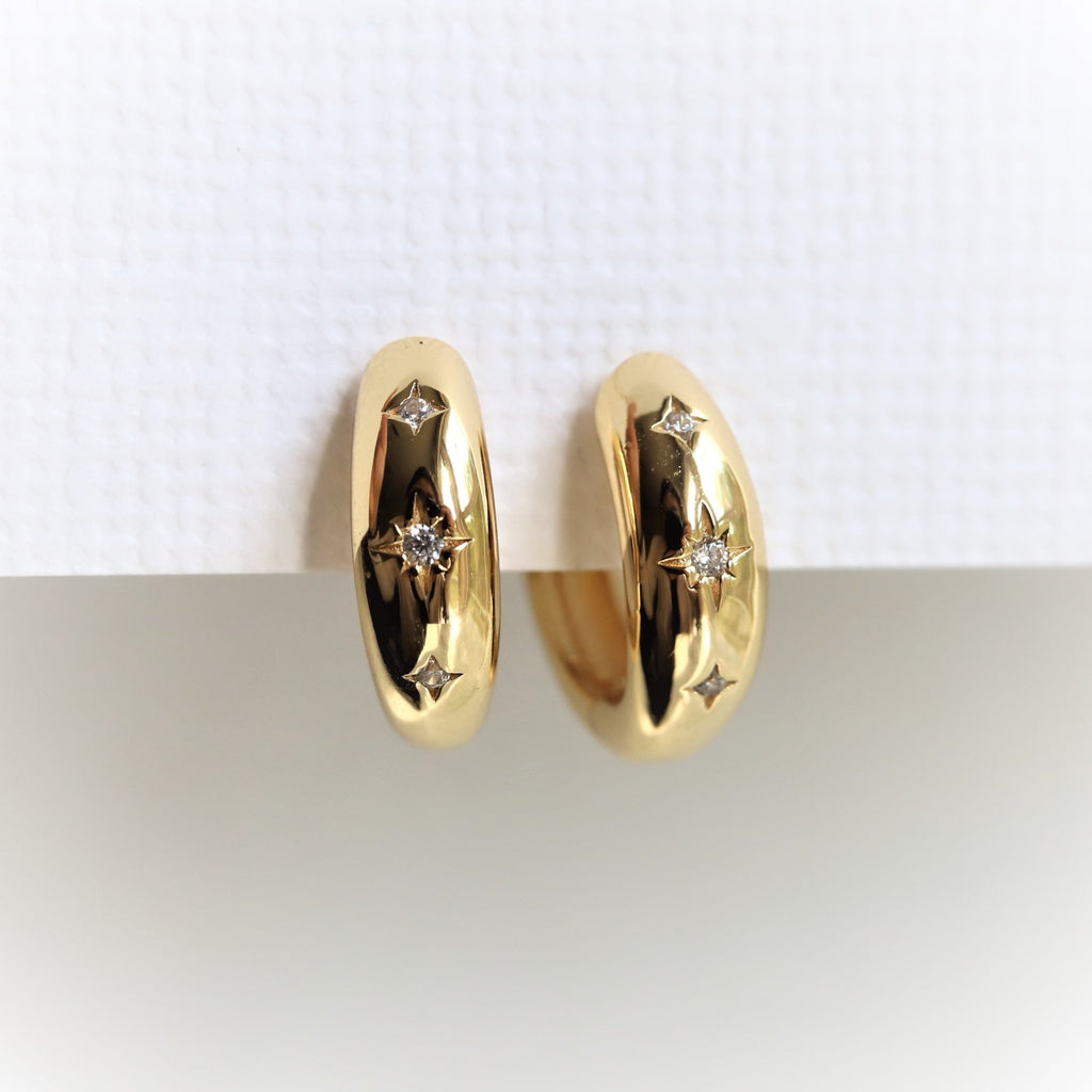 E milly商品② Diamond Mini Cherry Blossom Stud Earring | 14k Gold | EF