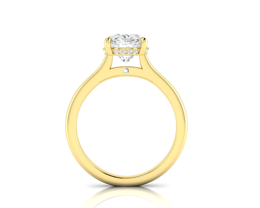 WYN Hidden Halo | Oval (Elongated) Solitaire Ring