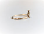 Lily Crown No.3 | 14K Gold & Diamond Contour Band - Emi Conner Jewelry 
