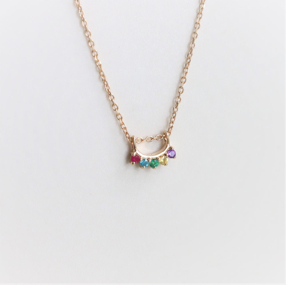 Joy | 5-Stone Arch Necklace in Love Is Love