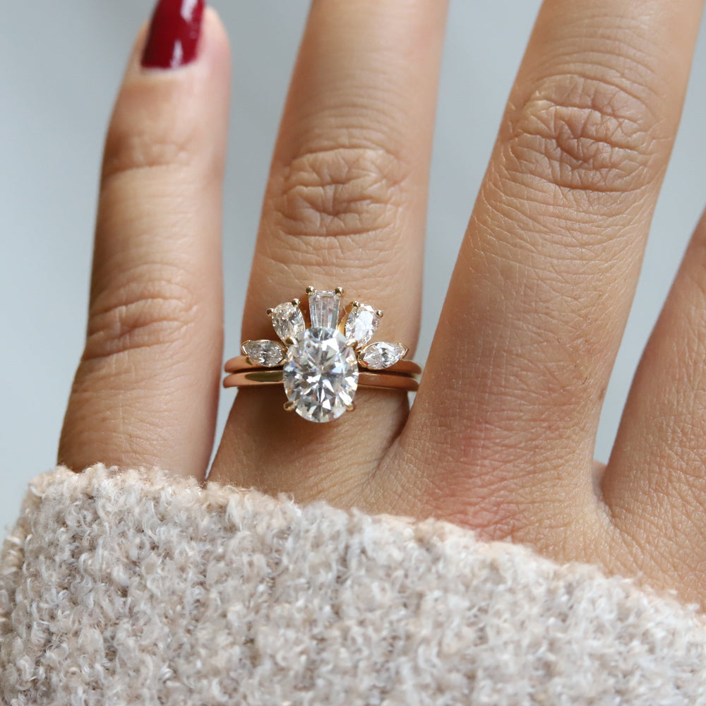 AVA | 1.5 ct. Oval Dainty Cathedral Solitaire Ring