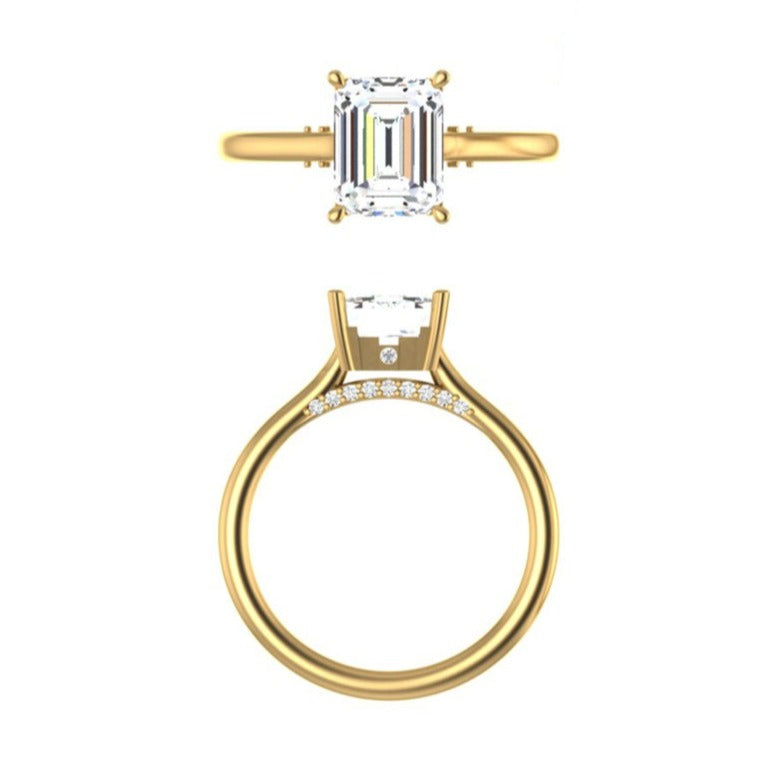 WYN Art Deco Lux | Emerald Cut Solitaire Ring