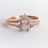 Sophie | Australian Opal Petite 3-Stone Dainty Ring - Emi Conner Jewelry 