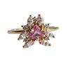 Layla | Pink Sapphire Trillion Halo Ring