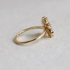 Layla | Pink Sapphire Trillion Halo Ring