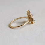 Layla | Pink Sapphire Trillion Halo Ring