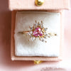 Layla | Pink Sapphire Trillion Halo Ring