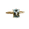 Aurora | 2 ct. Elongated Cushion Cut Aquamarine Accented Ring
