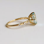 Aurora | 2 ct. Elongated Cushion Cut Aquamarine Accented Ring