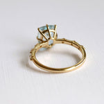 Aurora | 2 ct. Elongated Cushion Cut Aquamarine Accented Ring