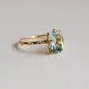 Aurora | 2 ct. Elongated Cushion Cut Aquamarine Accented Ring