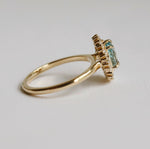 Emma | Pear Cut Sky Blue Topaz Halo Ring