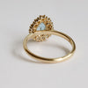 Emma | Pear Cut Sky Blue Topaz Halo Ring