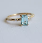 Aurora | 1 ct. Emerald Cut Sky Blue Topaz Accented Ring