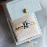 Aurora | 1 ct. Emerald Cut Sky Blue Topaz Accented Ring