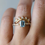 Aurora | 1 ct. Emerald Cut Sky Blue Topaz Accented Ring
