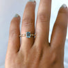 Aurora | 1 ct. Emerald Cut Sky Blue Topaz Accented Ring