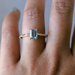 Aurora | 1 ct. Emerald Cut Sky Blue Topaz Accented Ring