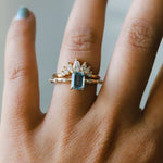 Aurora | 1 ct. Emerald Cut Sky Blue Topaz Accented Ring