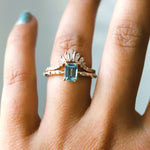 Aurora | 1 ct. Emerald Cut Sky Blue Topaz Accented Ring