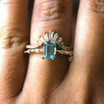 Aurora | 1 ct. Emerald Cut Sky Blue Topaz Accented Ring