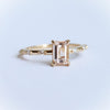 Aurora | 1 ct. Emerald Cut Morganite Accented Ring