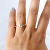 Aurora | 1 ct. Emerald Cut Morganite Accented Ring