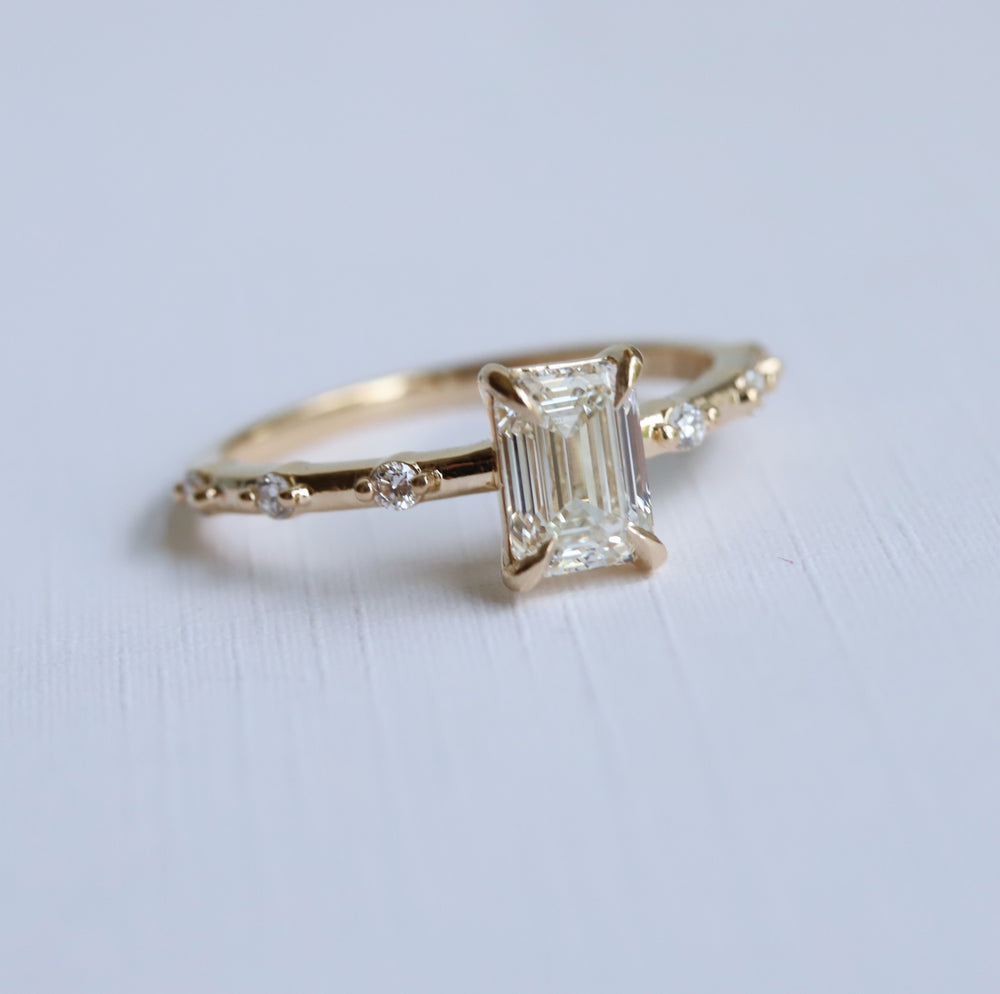 Aurora | 1 ct. Emerald Cut Diamond Accented Ring