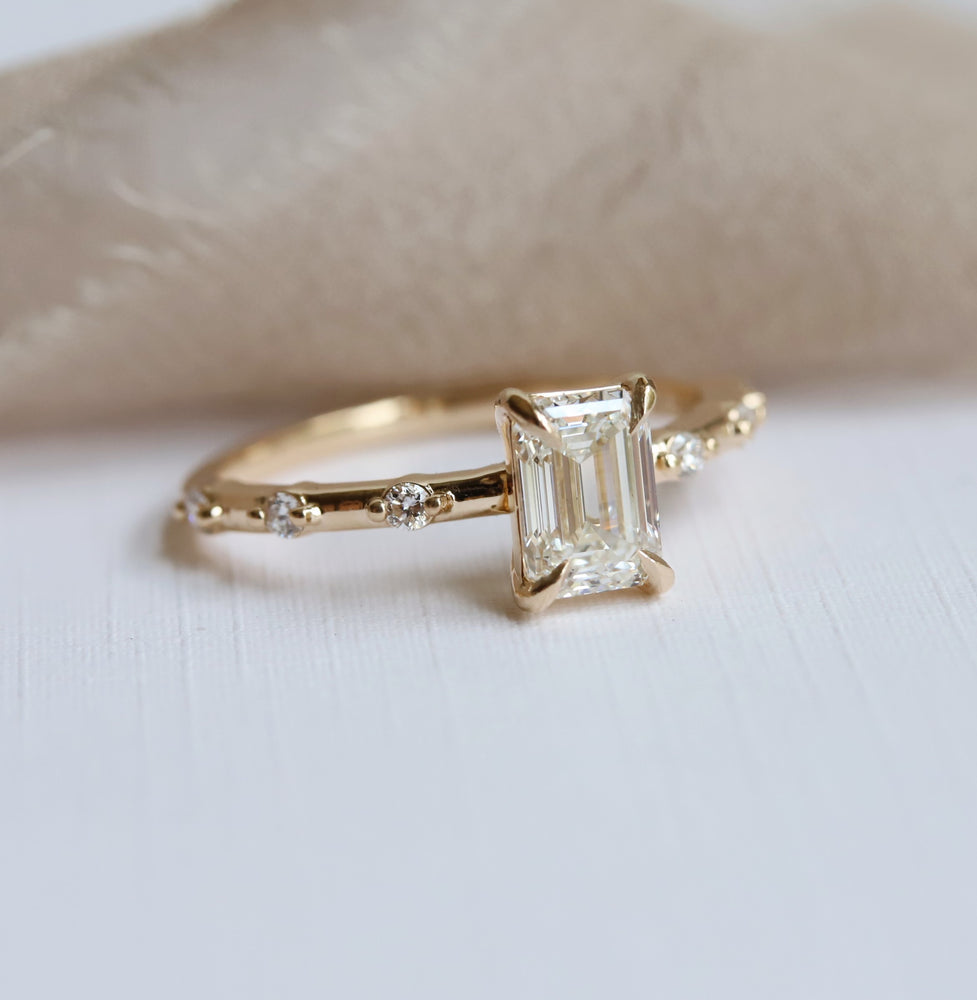 Aurora | 1 ct. Emerald Cut Diamond Accented Ring