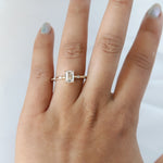 Aurora | 1 ct. Emerald Cut Diamond Accented Ring