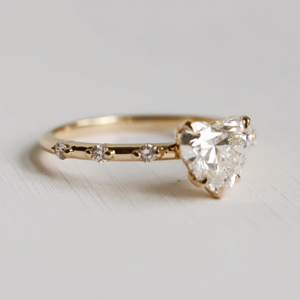 Aurora | 1 ct. Heart Diamond Accented Ring