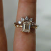 Stella | 2 ct. Emerald Cut Diamond Starburst Ring