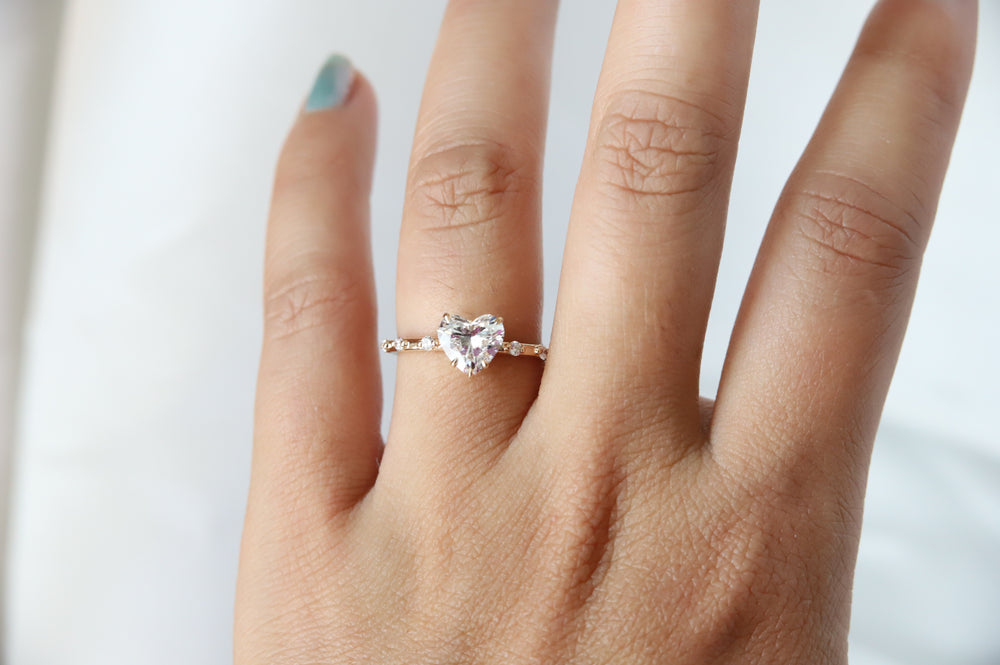 Aurora | 1 ct. Heart Diamond Accented Ring