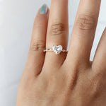 Aurora | 1 ct. Heart Diamond Accented Ring