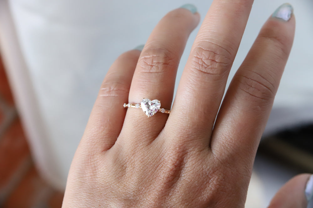 Aurora | 1 ct. Heart Diamond Accented Ring