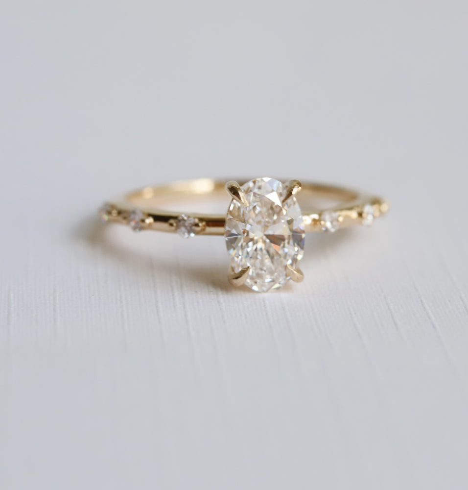 Aurora | 1 ct. Oval Diamond Accented Ring