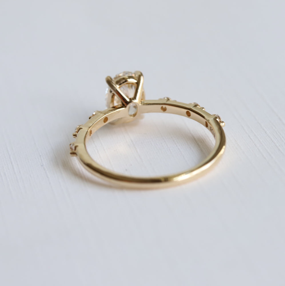 Aurora | 1 ct. Oval Diamond Accented Ring