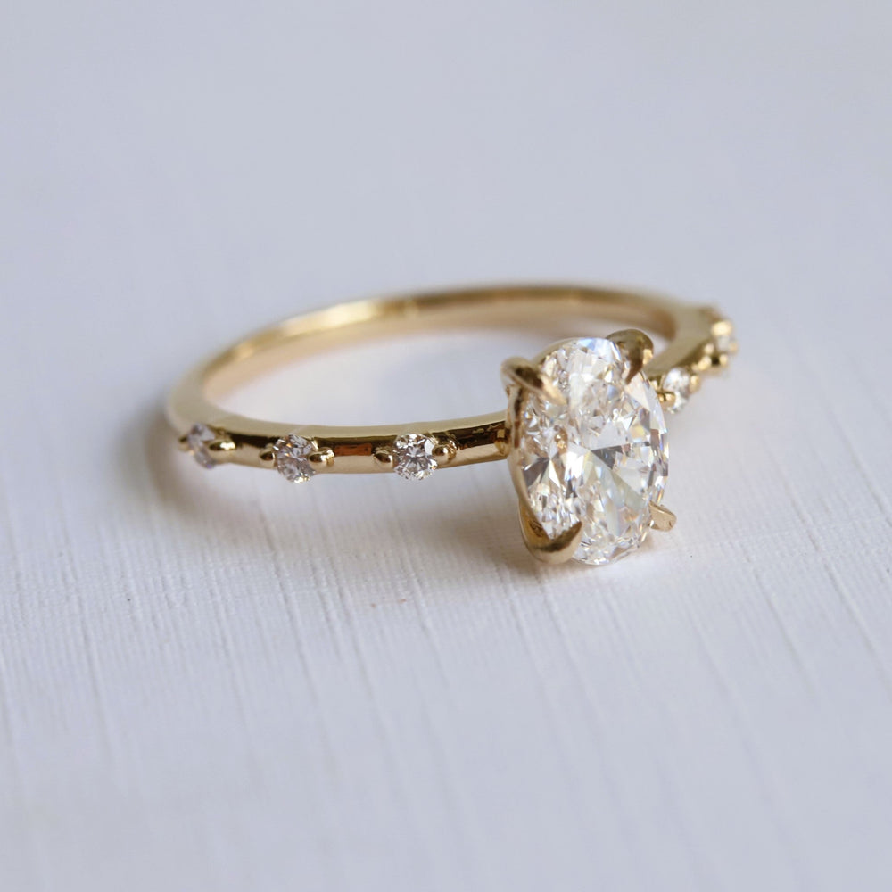 Aurora | 1 ct. Oval Diamond Accented Ring