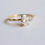 Aurora | 1 ct. Oval Diamond Accented Ring