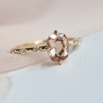 Aurora | 1 ct. Cushion Cut Morganite Accented Ring