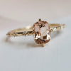 Aurora | 1 ct. Cushion Cut Morganite Accented Ring