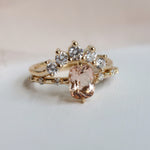 Aurora | 1 ct. Cushion Cut Morganite Accented Ring