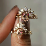 Aurora | 1 ct. Cushion Cut Morganite Accented Ring