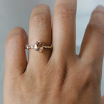 Aurora | 1 ct. Cushion Cut Morganite Accented Ring