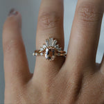 Aurora | 1 ct. Cushion Cut Morganite Accented Ring