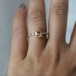 Aurora | 1 ct. Pear Morganite Accented Ring
