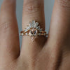 Aurora | 1 ct. Pear Morganite Accented Ring