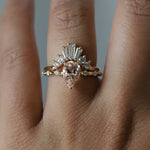 Aurora | 1 ct. Pear Morganite Accented Ring