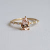 Aurora | 1 ct. Pear Morganite Accented Ring