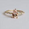 Aurora | 1 ct. Pear Morganite Accented Ring